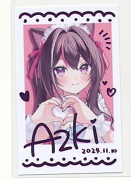 ホロライブ　AZKi　チェキ風カード