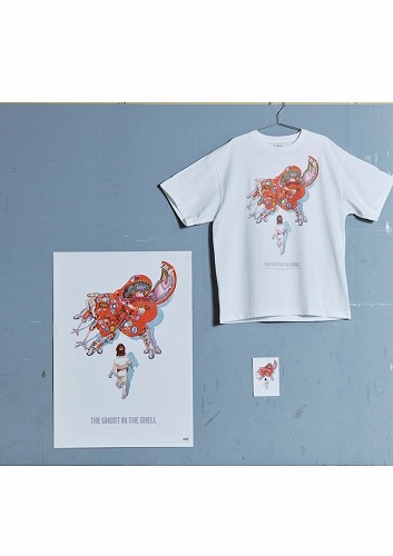 大友克洋×攻殻機動隊　トリビュートイラストTシャツ　Lサイズ