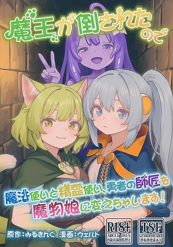 魔王が倒されたので魔法使いと精霊使い、勇者の師匠を魔物娘に変えちゃいます!